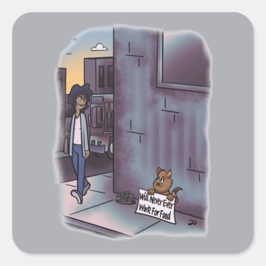 Aufkleber für den Katzenplatz anziehen (Vorderseite)