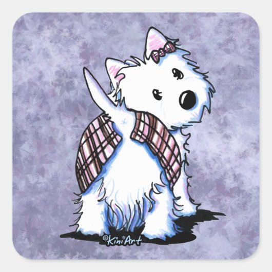 Aufkleber für den Kilt Westie (Vorderseite)