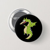 Aufkleber für den Kopfdrachen (grimmiges Streichho Button (Vorne & Hinten)