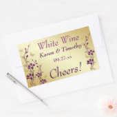 Aufkleber für den lila, goldenen Schmetterlingsflo (Umschlag)