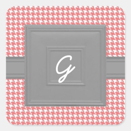 Aufkleber für den Mit Monogramm Umschlag Aufkleber (Vorderseite)