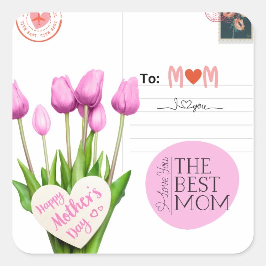 Aufkleber für den Muttertag (Vorderseite)