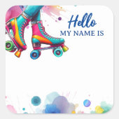 Aufkleber für den Namen des Party des Retro-Roller (Vorderseite)