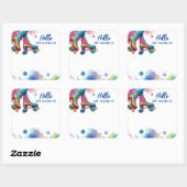 Aufkleber für den Namen des Party des Retro-Roller (Blatt)