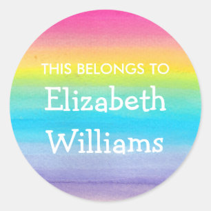 Aufkleber für den Namen von Regenbogenfarben