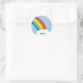Aufkleber für den Namen von Retro-Regenbogen der 8 (Tasche)