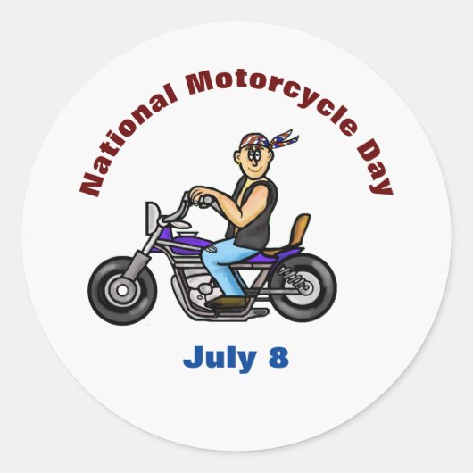 Aufkleber für den nationalen Motorradtag (Vorderseite)