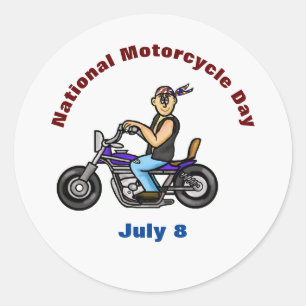 Aufkleber für den nationalen Motorradtag
