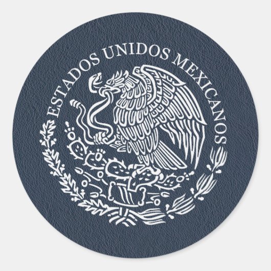 Aufkleber für den Pass Navy Blue Mexico (Vorderseite)