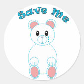 Aufkleber für den Polarbär gerettet (Vorderseite)