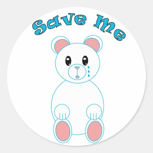 Aufkleber für den Polarbär gerettet (Vorderseite)