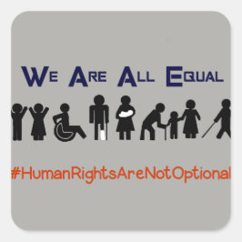 Aufkleber für den Protest gegen Menschenrechtsverl