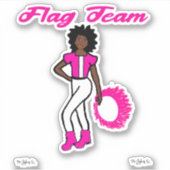 Aufkleber für den Ring des Flaggenteams ( Pink Pin (Vorderseite)