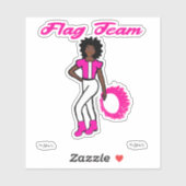 Aufkleber für den Ring des Flaggenteams ( Pink Pin (Blatt)