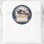 Aufkleber für den Rockenname im Retro-Format (Tasche)