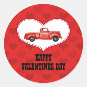 Aufkleber für den roten Abholwagen