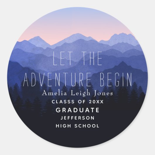 Aufkleber für den rustikalen Berggipfel (Vorderseite)