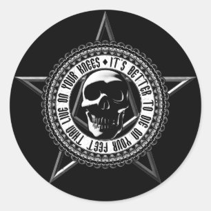 Aufkleber für den Schädel, lebend oder Die