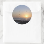 Aufkleber für den Sonnenuntergang an der Küste (Tasche)