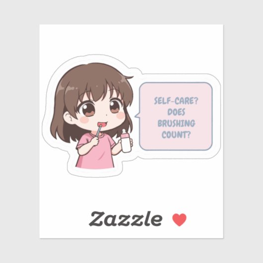 Aufkleber für den Spaß "Mama Life Self Care" (Blatt)