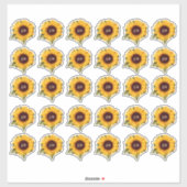 Aufkleber für den Umschlag Aufkleber der Sonnenblu (Blatt)