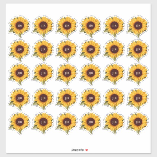 Aufkleber für den Umschlag Aufkleber der Sonnenblu (Blatt)