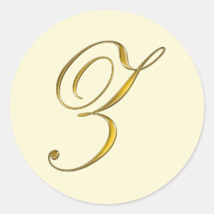 Aufkleber für den Umschlag Aufkleber Gold Monogram
