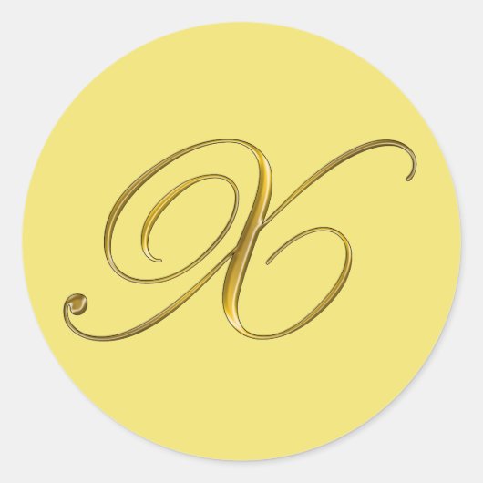Aufkleber für den Umschlag Aufkleber Gold Monogram (Vorderseite)