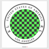 Aufkleber für den Urlaub an der schwarz-grünen Kar (Blatt)