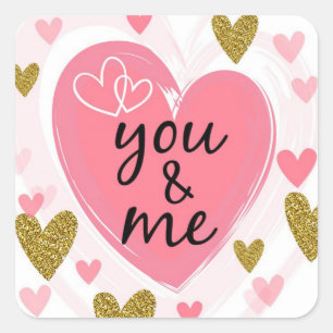 Aufkleber für den Valentinstag