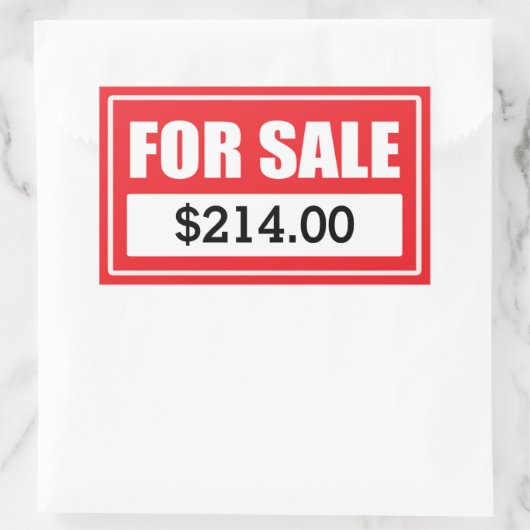 Aufkleber für den Verkauf (Tasche)