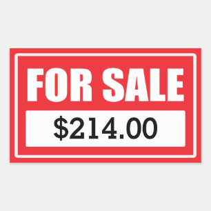 Aufkleber für den Verkauf