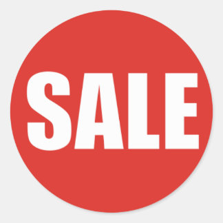 Aufkleber für den Verkauf