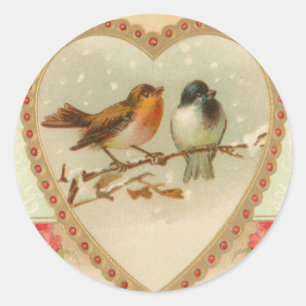 Aufkleber für den viktorianischen Valentinstag