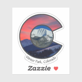 Aufkleber für den Vinyl Winter-Winterpark nach Maß