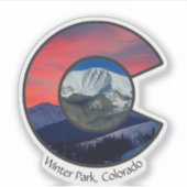 Aufkleber für den Vinyl Winter-Winterpark nach Maß (Vorderseite)