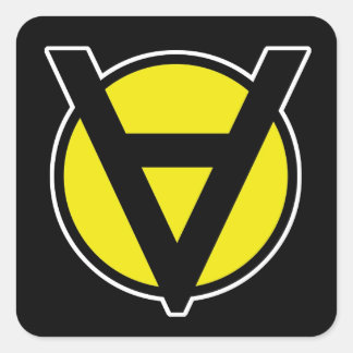 Aufkleber für den Voluntaryismus - Anarchie Gelb