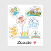 Aufkleber für den Wasserpark (Blatt)