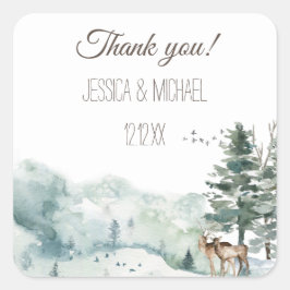 Aufkleber für den Watercolor-Wald-Platz