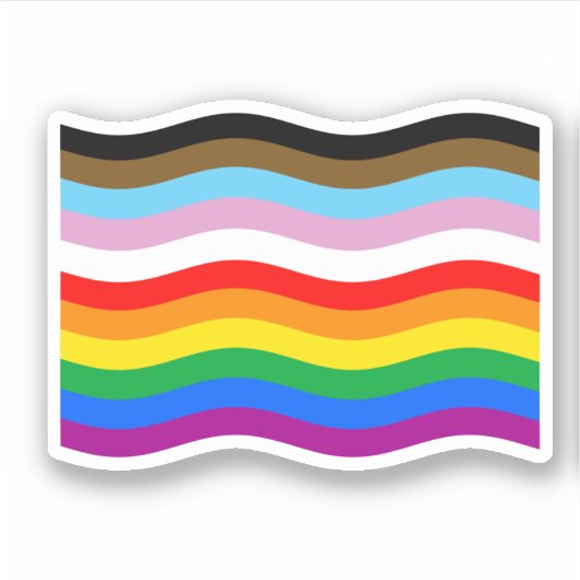 Aufkleber für den Wavy Progress Priped Flag (Vorderseite)
