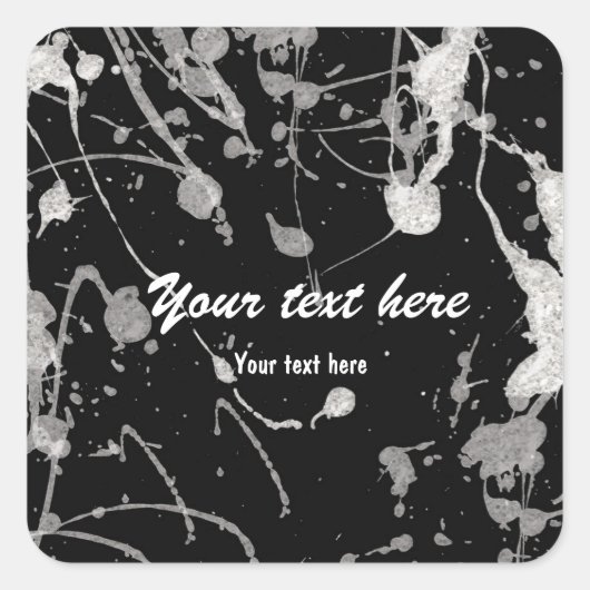 Aufkleber für den weißen Glitzer Paint Spritzer Pa (Vorderseite)