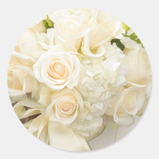 Aufkleber für den weißen Rose-Umschlag Aufkleber (Vorderseite)