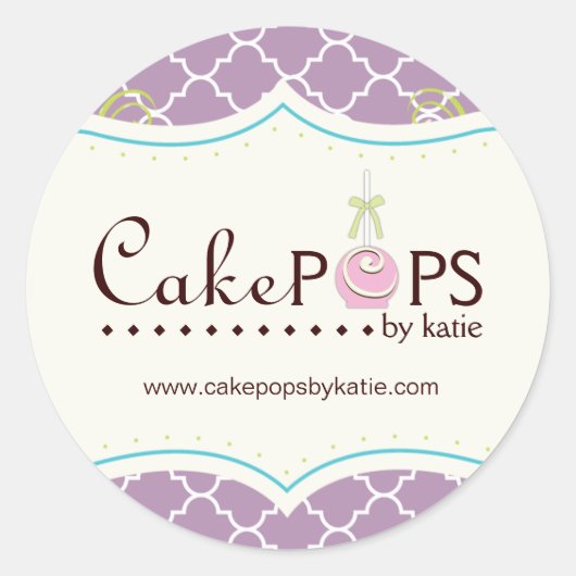 Aufkleber für den Whimsical Cake Pop (Vorderseite)