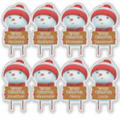 Aufkleber für den Winterurlaub (Vorderseite)