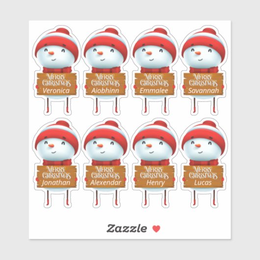 Aufkleber für den Winterurlaub (Blatt)