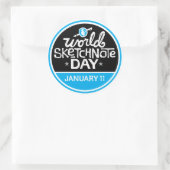 Aufkleber für den World Sketchnote Day (Tasche)