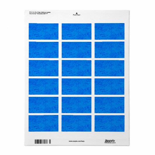 Aufkleber für die Adresse aus blauem Marmor Adressaufkleber (Vorne)