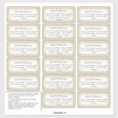 Aufkleber für die Adresse des Empfängers (Blatt)