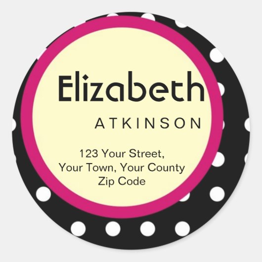 Aufkleber für die Adressenkennzeichnung (Vorderseite)