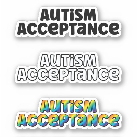 Aufkleber für die Akzeptanz von Autismus (Vorderseite)